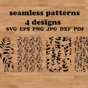 Patrón sin costuras, patrón de hojas SVG, patrón de flores SVG, patrón sin costuras Png, hojas svg, ilustración de hojas