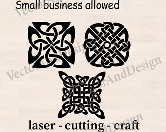 Celtic Knot SVG Bundle, Irish Ornament Cut Files, Celtic Pattern for Cricut, Laser