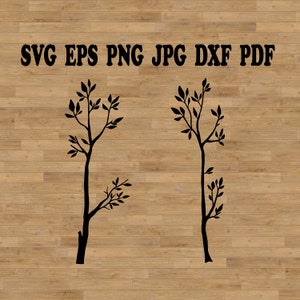 Archivo de rama de Cricut, rama de árbol SVG, hojas DXF, naturaleza SVG, árbol DXF, siluetas de rama, clipart de rama de hoja, vector de rama SVG