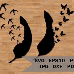 Vogelschwarm, Schneidedatei für Cricut, Papierschnitt Vorlage, Schmetterlinge, Scherenschnitt, Cricut, Scherenschnitt