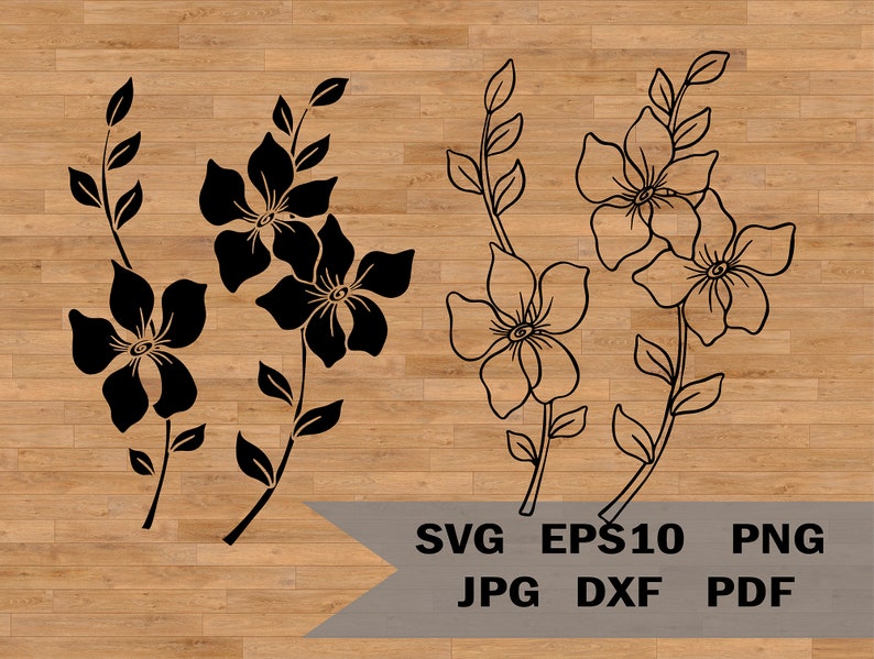 Flower svg bundle, wildflowers svg, spring flower border, flower outlines svg, design bundle dxf
