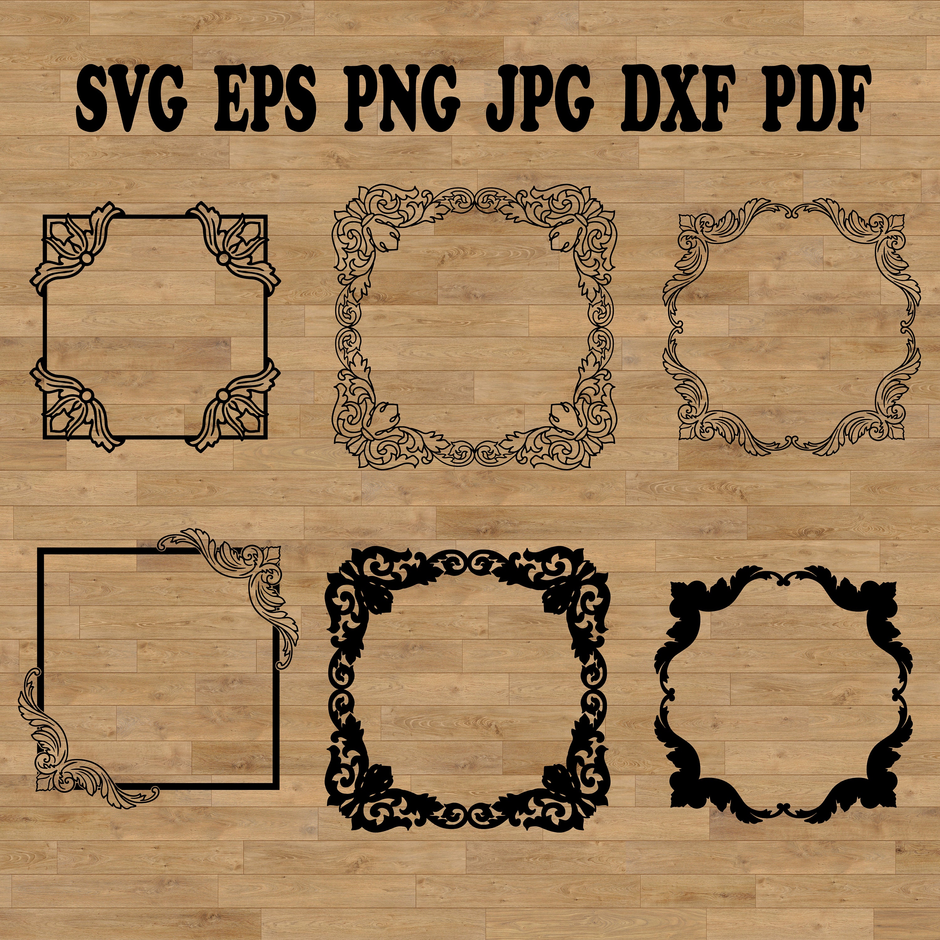Western Frame Svg, Scroll Svg Baroque Svg, Filigree Svg