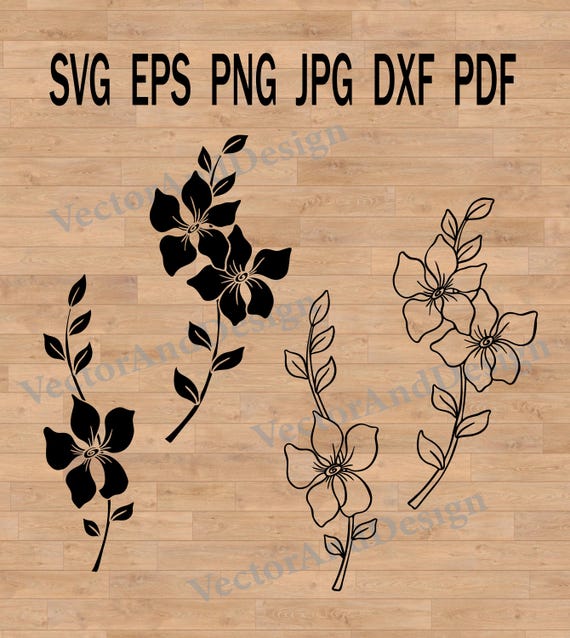 Flower svg bundle, wildflowers svg, spring flower border, flower outlines svg, design bundle dxf