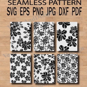 Hibiscus seamless pattern svg, Tropical hawaii Flowers, floral art Seamless