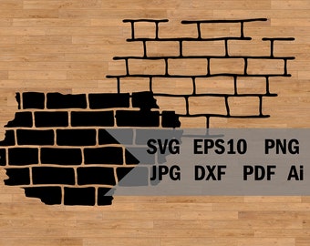 Digitale Schablone Mauer, dekorative Vorlage für Laser- und Schnittdesign, SVG für Cricut und Silhouette, Sofort Hochladen auf digitale Datei