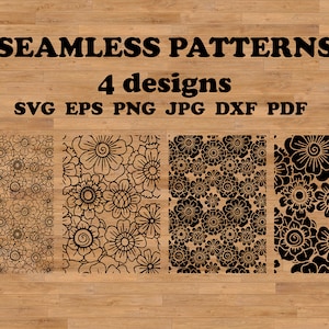 Adorno decorativo svg, patrón sin costuras svg, patrón floral svg, plantilla de encaje svg, encaje floral svg, corte de adorno, patrón de filigrana