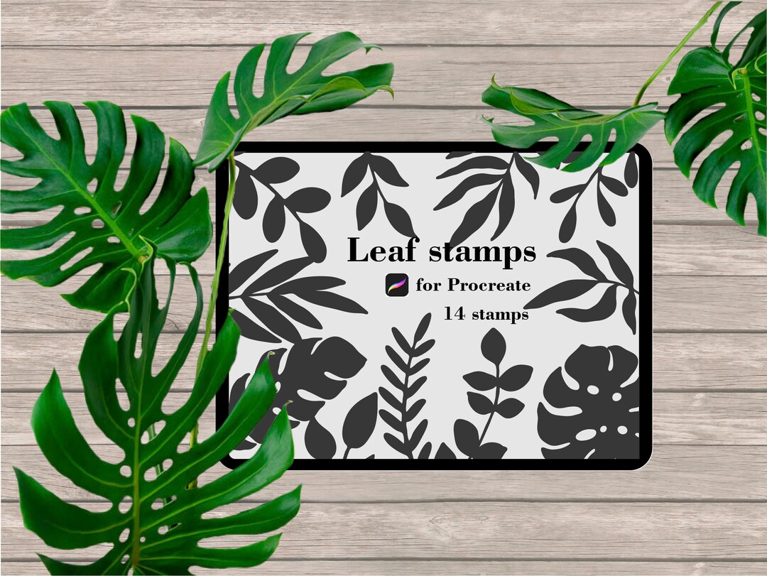 Brush Leaves Procreate Brushes Procreate Stamps Stamp Etsy