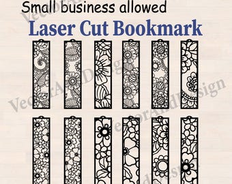 Bookmark SVG Bundle, 12 Floral Bookmark Templates for Cricut and Silhouette