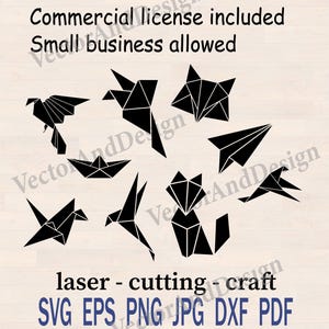 Origami template svg, Bundle Files For Cricut, polygonal Animal Collection, Abstract geometric fox svg