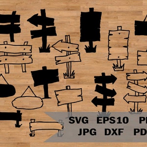 Houten banner sjabloon svg, hout teken gesneden bestand, houten borden svg, verkeersborden svg, borden vinylbestand, houten naamplaatje, houten bord clipart