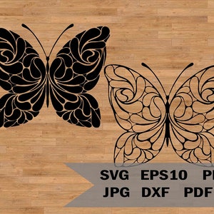 Schmetterling Muster, Schmetterlinge SVG-Dateien für Cricut und Silhouette, Png Schablone Ornamente, Schmetterling für Schnitt, florales Tattoo