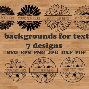 テキスト、ひまわりの背景、花の SVG、バナーの SVG、描かれた花の SVG、植物の SVG、庭の SVG、ひまわりの SVG を追加します