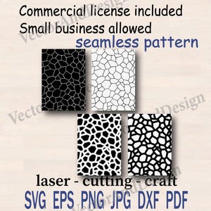 Seamless Stained Glass Pattern SVG for Laser Cutting, Geometric Vector Design Digital Download