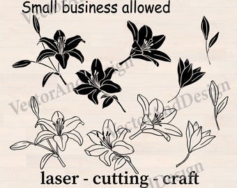 Lily Name / Flower -- Digital Design -- PNG + SVG Download - Etsy