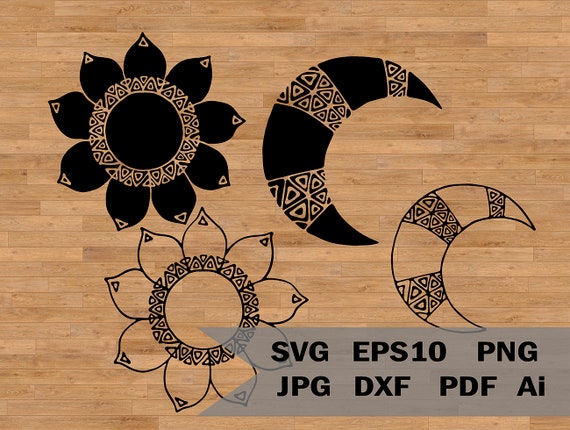 Sun Mandala Svg Moon Mandala Svg Bohemian Svg Zentangle Sun Etsy Ireland