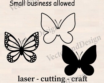 Butterfly SVG stencil, Multilayer Laser Cut Template, Cricut and Silhouette (Digital Download)