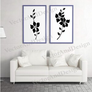 Flower svg bundle, wildflowers svg, spring flower border, flower outlines svg, design bundle dxf