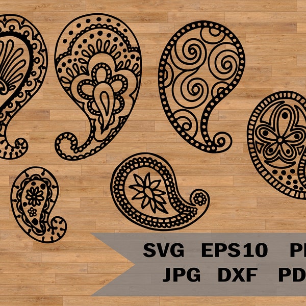 Indian paisley, Pattern svg, pattern eps, Lace template svg, zentangle svg, Lace Ornament, Ornament Cutting, leather cutting