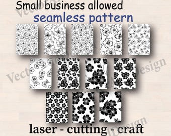 Seamless Pattern Sakura A4, Flower Ornament Digital Paper, Botanical Pattern Printable