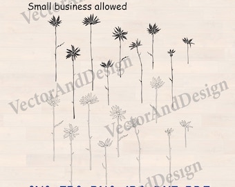 Daisy SVG Cut File, Chamomile Template, Blossom botanical Clipart (Digital Download)