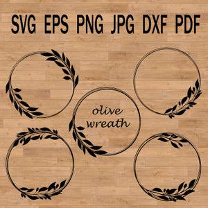 Marco con rama de olivo svg corona botánica svg, borde floral svg, corona para cricut, hoja de olivo