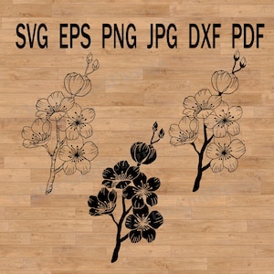 桜 svg 春の花 SVG、木の花 png、桜の花 svg、桜テンプレート、桜 svg、日本 svg、ベクター形式