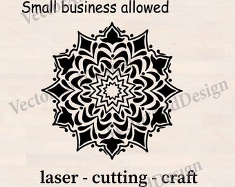 Mandala SVG, Decorative Cutting and Engraving Design, Cricut Silhouette Laser Cut File