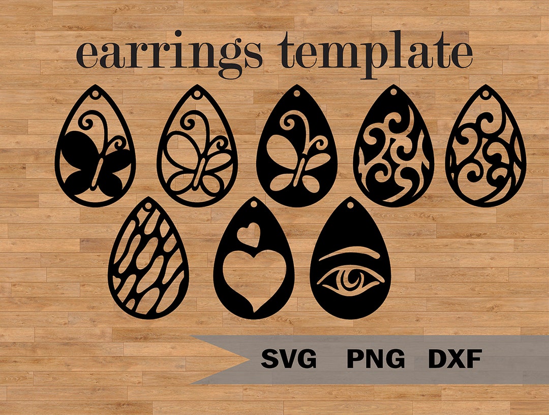 Template Earrings SVG , Instant Download, Cut File, SVG for Cricut and ...
