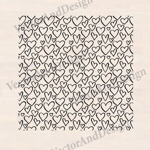 Seamless pattern heart svg, textile design valentine's background, print digital paper stencil