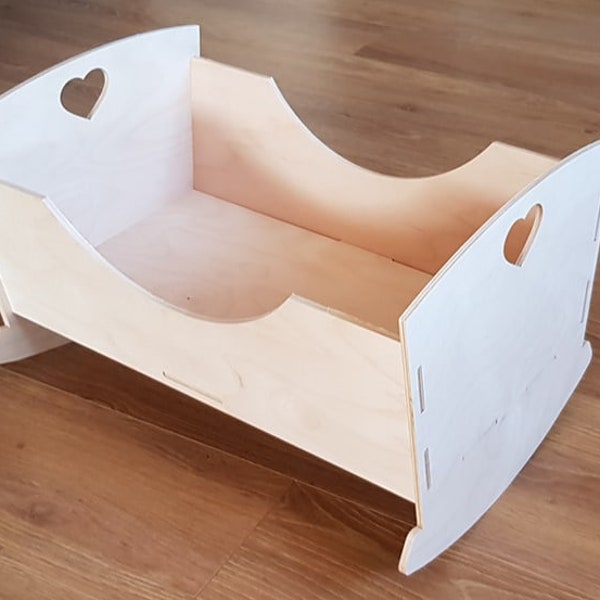 Plywood doll cradle CNC/laser vector (DXF)