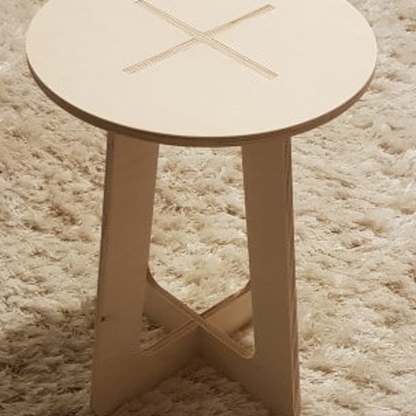Plywood stool CNC router/laser vector (DXF file)