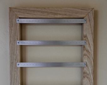 Wall-Mounted Jewelry Hanger, Earring Holder, Jewelry Organizer, Ash and Aluminum