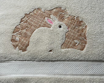 Embossed Bunny Towel