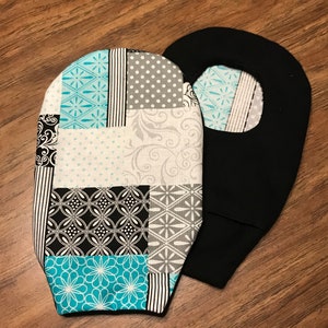 Teal, Black and White Colorblock