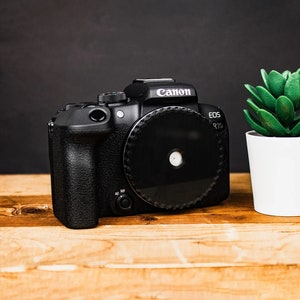 A canon pinhole lens compatible with RF mount camera.