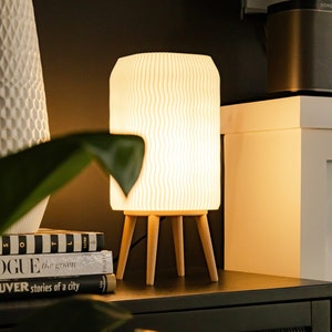 Tall Desk Lamp for Home Office, Simple Bedside Lamp, Modern LED Lamp, Cute Lamp Housewarming Gift, Cozy Floor Lamp, Side Table Lamp Lantern