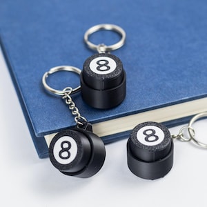 8 Ball Keychain Clicky ADHD Fidget Toy Gift, Mechanical Keyboard Switch Fidget Toy, Stress Relief Gift for Friends, Keyboard Fidget Toy