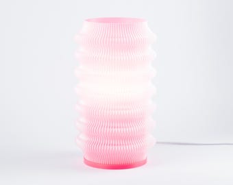 Wavy Pink Table Lamp Modern Desk Lamp | Scandinavian Minimalist Home Décor Gift for Couple Anniversary Lamp for Bedroom, Nursery, Office