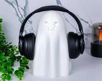 Ghost Headset Stand for Headphone Organization & Storage | Spooky Halloween Ghost Headphone Display Décor
