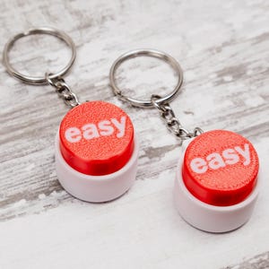 Easy Button Clicky Keychain Gift for Friends and Family, That Was Easy Button for School Classroom, Keychain for Teachers, Gift for Teacher