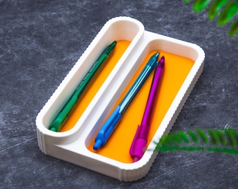Customizable Pen Tray Organizer for Office Desk, Minimalist Catch All Tray Pen Holder for Study Room, School Teacher Gifts for Classroom