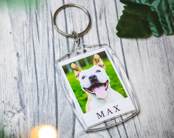 Custom Pet Photo Keychain Personalized Photo Pet Purse Charm | Dog Cat Keychain Gift Memory Memorial Keychain for Bags Gift for Her