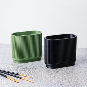 Pen & Pencil Holder Desk Organizer for Office, Dorm, School | Modern Minimalist Desk Decor Gifts for BFF 3D-Printed Eco-Friendly Plastic