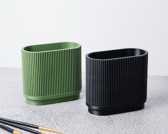 Organizador de escritorio para bolígrafos y lápices para oficina, dormitorio, escuela / Decoración de escritorio minimalista moderna Regalos para mejores amigos Impresión 3D Plástico ecológico