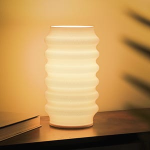 Wavy Table Lamp for Living Room Reading, Modern Nightstand Lamp, Minimal LED Table Lamp, Cozy Housewarming Lamp Gift for Bedroom Decor
