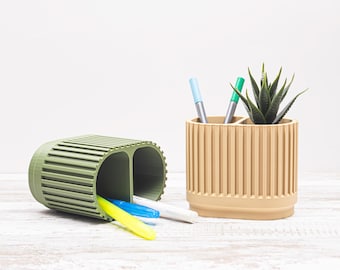 Modern Pen and Pencil Holder, Home Office Desk Organization, Simple Desktop Decor, Organize Your Office Workspace, Minimal Room Decor Gift