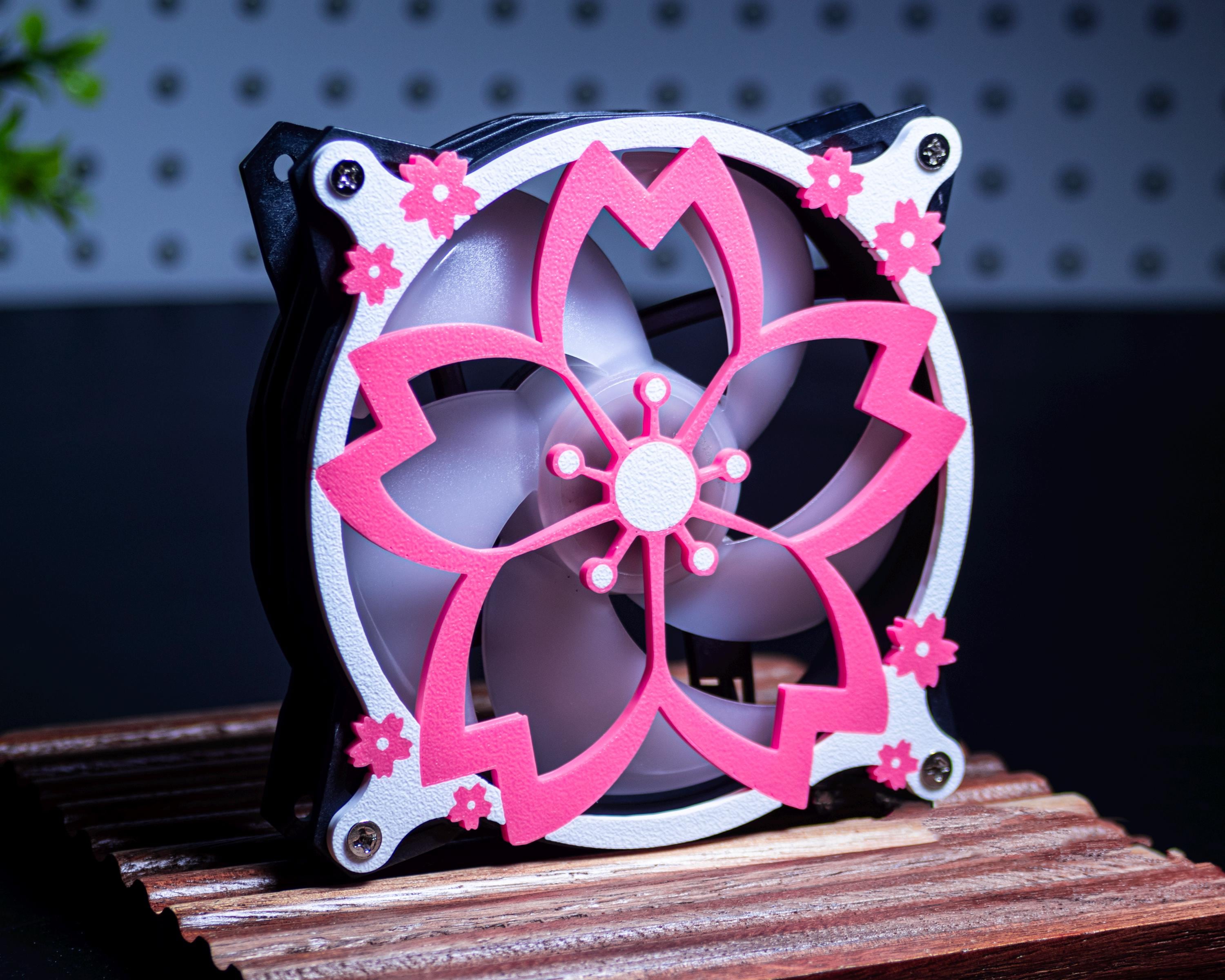 Sakura Cherry Blossom 120mm 140mm 200mm Fan Cover for Gaming