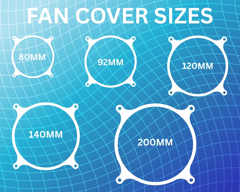 Monstera Fan Monstera Leaf Fan Cover for 80mm 92mm 120mm 140mm 200mm Fan Grills ...