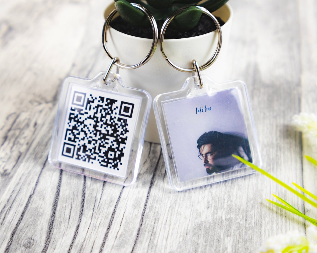 Song Keychain With QR Code, Spotify Link Keychain, Spotify Song