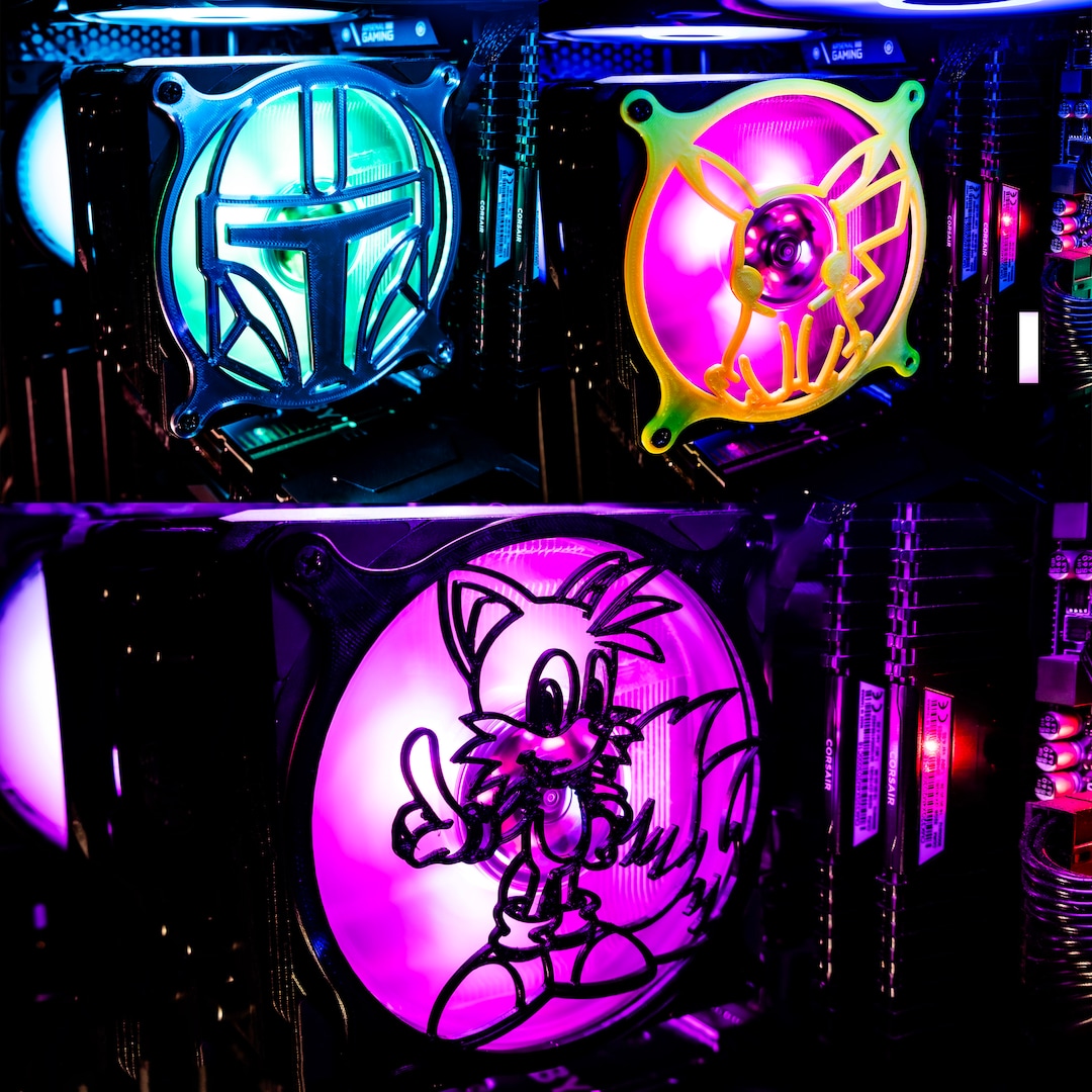 Personalized PC Fan Grill, 120mm, 140mm, 92mm, 80mm Custom Computer Fan